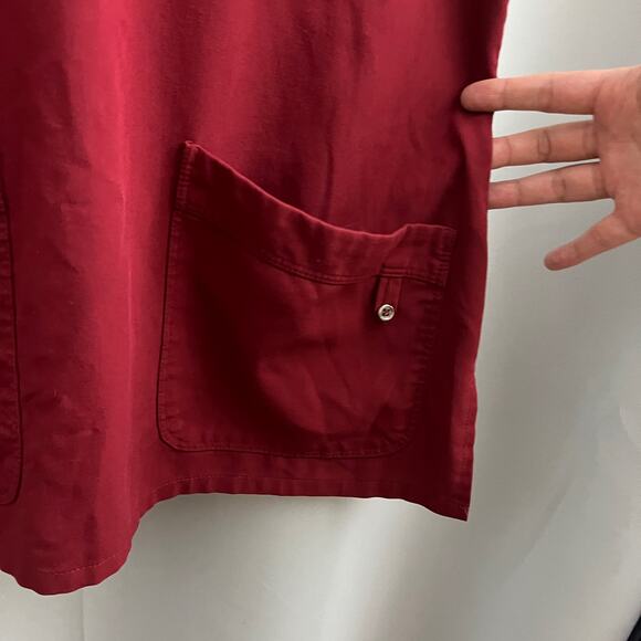 Barco SMALL Grey's Anatomy Signature Red Scrub Top Uniform Short Sleeve - Picture 5 of 11